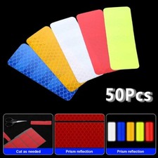 50PCS Reflective Tape, Waterproof Reflective Stickers Night Visibility Dot USA