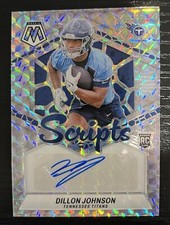 2024 Panini Mosaic Dillon Johnson RC Rookie Scripts Prizm #RS-DJN Auto Autograph