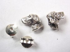 Dog Stud 925 Sterling Silver Stud Earrings    puppy pooch canine