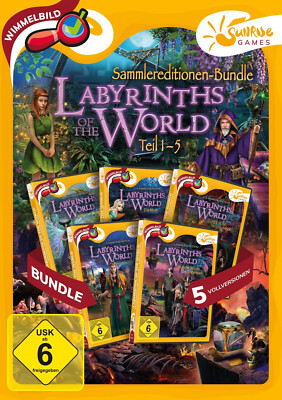 Labyrinths of the World 1-5 Sunrise Games PC Spiel Wimmelbild Neu & OVP