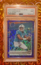 2020 Donruss Optic Rated Rookies Blue Scope Prizm Tua Tagovailoa PSA 9 Rookie RC