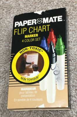 Vintage Papermate Flip Chart Marker Set 4 Color M5 1992