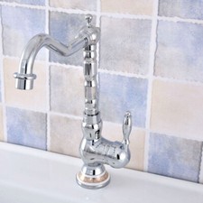 Polished Chrome Kitchen Wet Bar Bathroom Vessel Sink Faucet Mixer Tap esf676