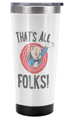 Looney Tunes The That's All Folks Tumbler 20oz Vacuum Insulated Leak Resistant