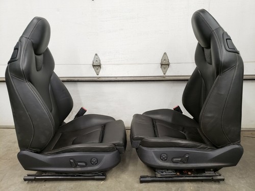 2008 2009 2010 2011 2012 2013-2016 Audi S5 A5 Negro Lado Pasajero Frente Seats - Imagen 10 de 12