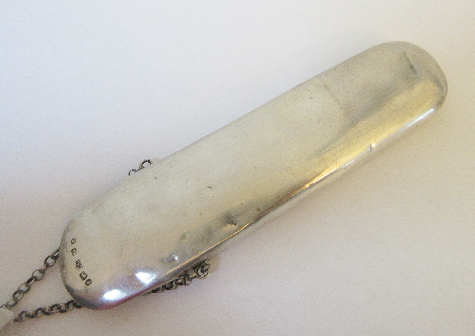 Silver Spectacles Case with Chain Chatelaine Engr… - image 9