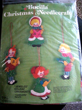 Bucilla Felt Applique Holiday Christmas Tree Ornament Kit, CAROLERS,Music,3386