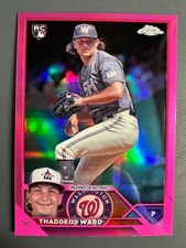 2023 Topps Chrome Update Pink Refractor #USC126 Thaddeus Ward Nationals RC