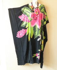 KD384 Floral Women Batik Caftan Kimono Abaya Hippy Women Maxi Dress - up to 7X