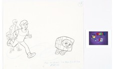 Rubik the Amazing Cube 1983 Title Drawing Rubik's obg animation art cel RARE 