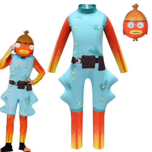 Kids Fortnite Cosplay Jumpsuit Video Game Costume Dress FancyHalloween Outfits% - Picture 25 of 43