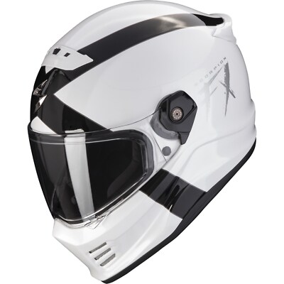 Scorpion Motorcycle Helmet Covert-FX Gallus Size S Street Fighter White-Black