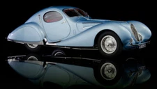 1937-39 TALBOT LAGO T150 SS FIGONI & FALASCHI TEARDROP RHD BLUE 1/18 CAR CMC 145