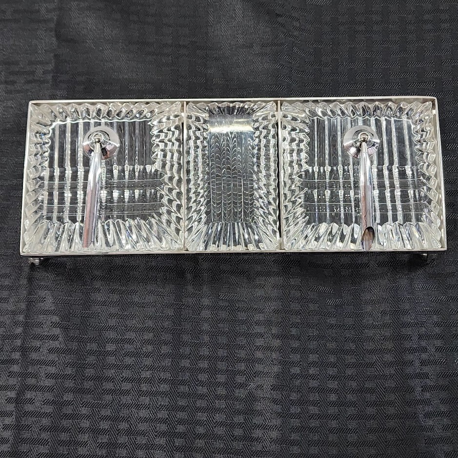 Vintage Waterford Crystal Executive Desk Pen Holder Paper Weight Set 1