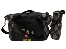 Disney Mickey Mouse Diaper Bag Baby Bottle Holder Changing Pad 3 Piece 