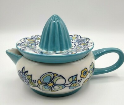 Anthropology Ceramic Citrus Juicer Orange Lemon Reamer Squeezer Bisquit 