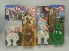 TY BEANIE BABIES MCDONALDS INTERNATIONAL BEARS SET OF 4 New in box errors RARE
