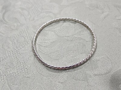 【ユーズド品】TIFFANY　Knife Edge Bangle　＊592 Tiffany & Co Twisted Rope Knife Edge Bangle Bracelet