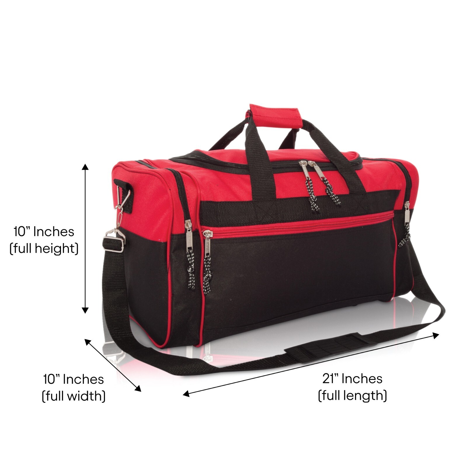 21" Blank Duffle Bag Sports Travel Luggage Gym Gear Bag in Red