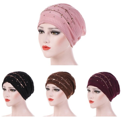 Motorhaube Muslimische Turbantes Wrap Stirnbänder Innere Hijab-Kappen Turban