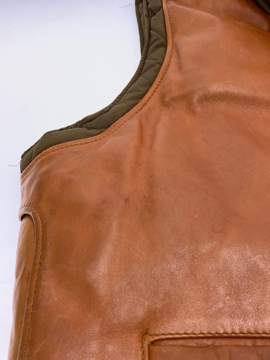 ☆新品未使用☆ Schott/LEATHER COMBI DOWN VEST Lambskin M/C Vest 213V