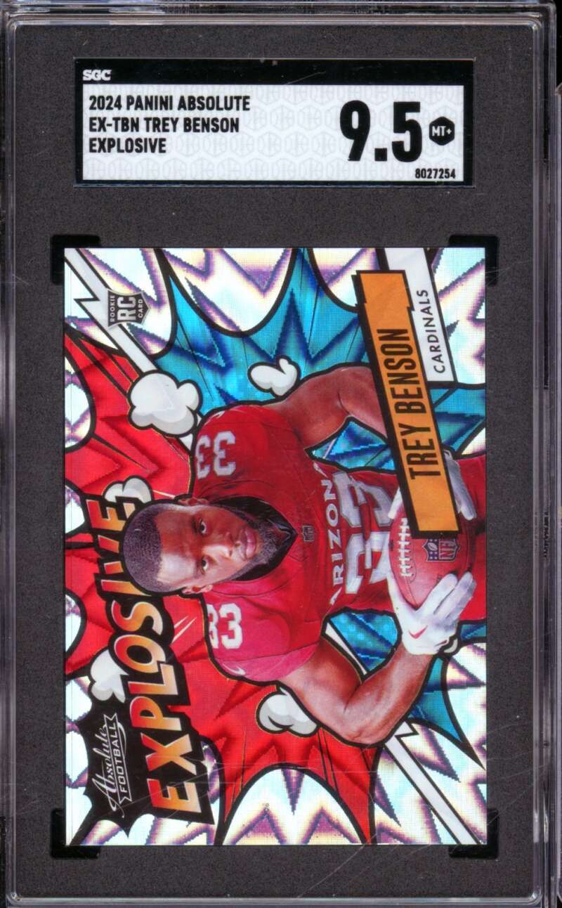 Trey Benson Rookie Card 2024 Panini Absolute Explosive SGC 9.5