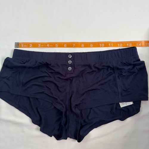 Haute Hippie Navy Blue Pajama Sleep Short Lot Elastic Waist Soft Modal Size M - Picture 2 of 6