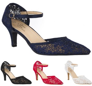 ladies evening shoes mid heel