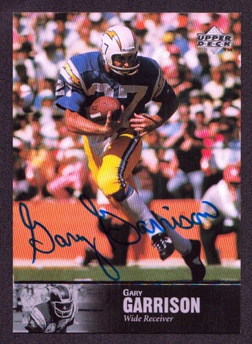 GARY GARRISON 1997 Upper Deck Legends AUTOGRAPH Signed AUTO CHARGERS 