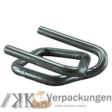 100 Metallklemmen Verzinkt 19 mm Umreifungsband Textil