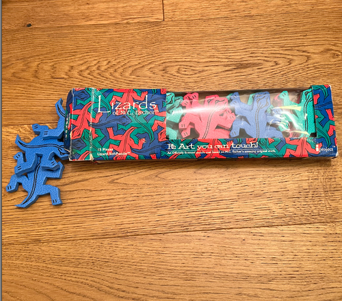 VTG 1996 Lizards of MC Escher Soft Foam Tile Puzzle Art 15 Pieces Complete - Picture 7 of 10