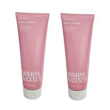 SET OF 2 NEW Victoria's Secret Pink Warm and Cozy Fragrance Body Lotion, 8.oz