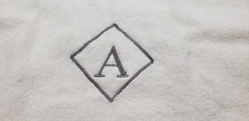 Pottery Barn Classic White Hand Towel Set of 2 NWOT 20 x 30 inches Monogram "A" - Picture 12 of 15