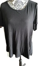 Croft Barrow 1X blouse size 1x black white polka dot top blouse Shirt Cute