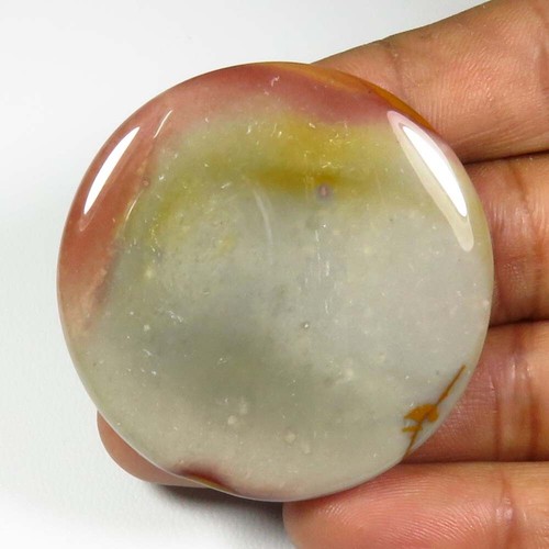 Braune Polygram Cabochon 44 MM Natürlich Jaspis Edelstein Handgemacht Rund PG-99 - Bild 3 von 9