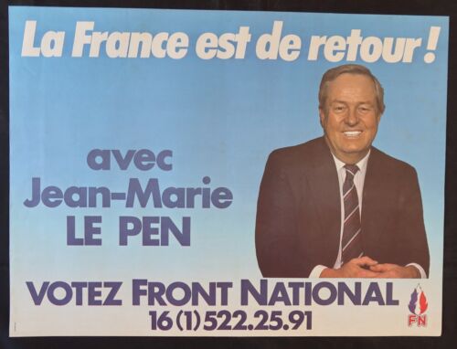Affiche FN Front National Jean-Marie Le Pen LA FRANCE EST DE RETOUR 80x60cm 1307 - 第 1/1 張圖片