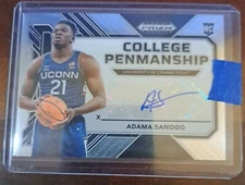 Adama Sanogo 2023 Prizm Draft Picks ROOKIE AUTO PENMANSHIP UCONN & Bulls RC