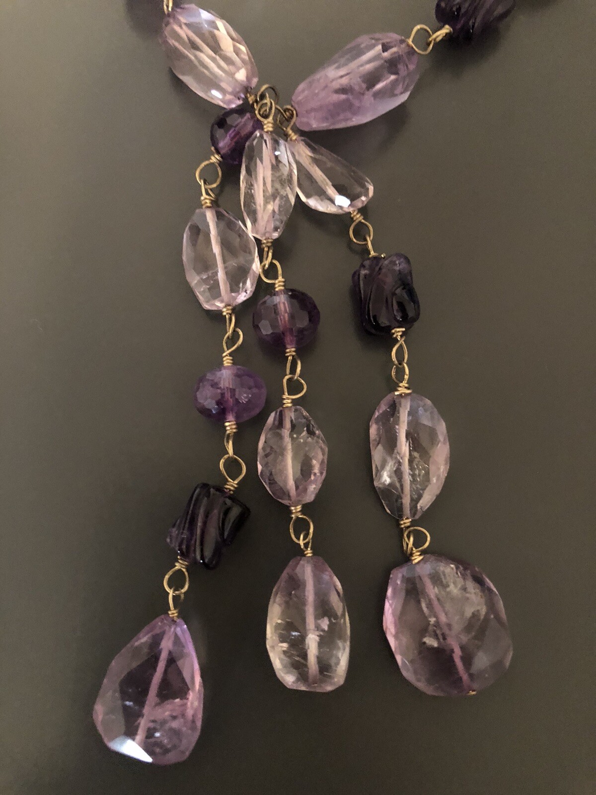 Chunky Amethyst Statement Necklace - image 6