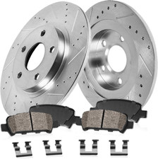 Callahan CDS03783 REAR 264.5Mm Drilled Slotted 5 Lug 2 Rotors Ceramic Pads