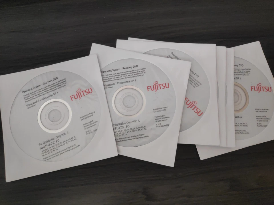 * Windows 7 Professional 32 Bit * 2015 - Fujitsu OS - Recovery DVD * No Key * - Image 3 of 3