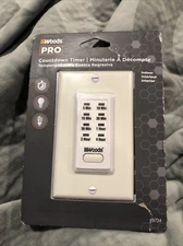 WOODS Pro 59724WD In-Wall 4-Hour Digital Countdown Timer , White.