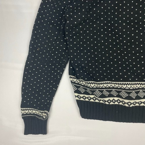 AMERICAN LIVING Black White Geometric Design Sweater Mens Large 100% Cotton - Picture 11 of 11