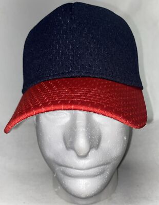 Mens Cap Mesh Hat Cap Navy Red MLB Stretch Fitted New Two Tone OC S/M