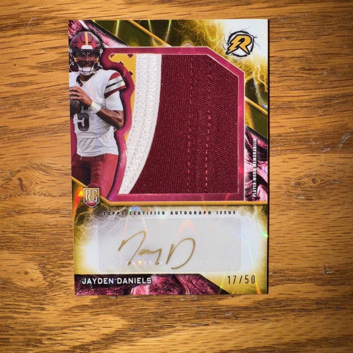 JAYDEN DANIELS GOLD REFRACTOR /50 2024 TOPPS RESURGENCE ROOKIE