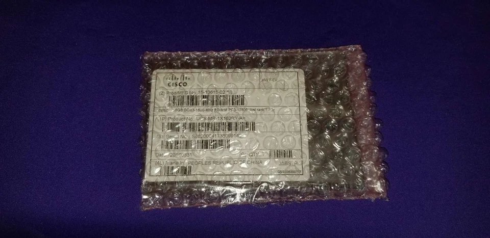 Cisco UCS-MR-1X162RY-A 16GB 2Rx4 PC3L-12800R 1600Mz Samsung Server RAM Memory - Image 2 of 2