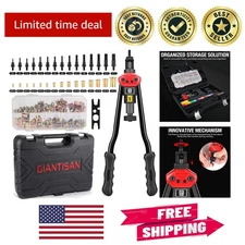 Rivet Nut Tool Kit, 16-Inch with 15 SAE & Metric Mandrels - 236-Piece Assortment