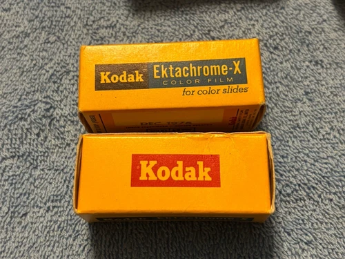 2x KODAK Ektachrome-X Color Slide Film EX 127 Expired Dec 1976 Sealed NOS