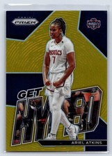 2023 Panini Prizm WNBA #4 Ariel Atkins Get Hyped Gold #/10