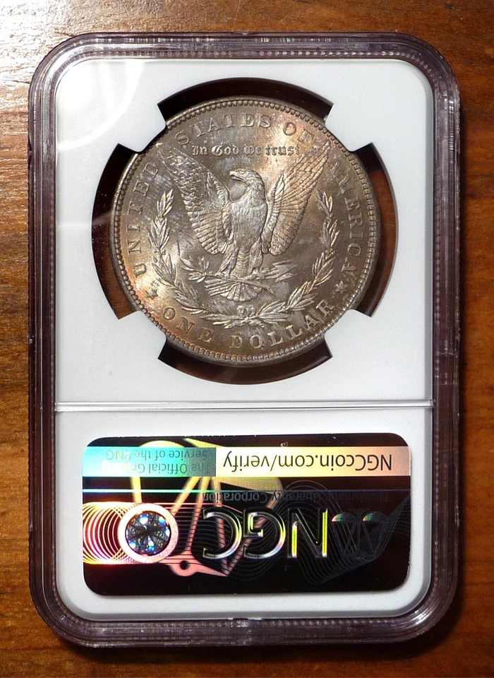 1889 Morgan Silver Dollar ~ NGC Graded MS64 ~ Heavily Toned Reverse - Image 2 of 4