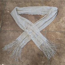 Cream Golden | CEJON | Fringed Scarf